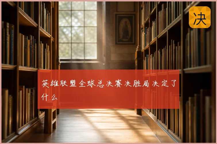 英雄联盟全球总决赛决胜局决定了什么